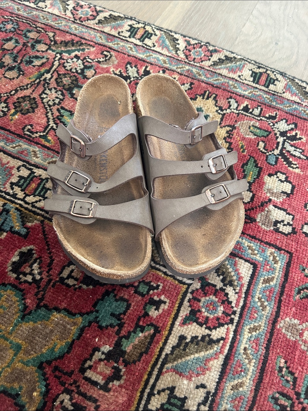 Birkenstock Brown Triple-Strap Sandals